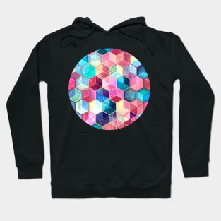 Topaz & Ruby Crystal Honeycomb Cubes Hoodie